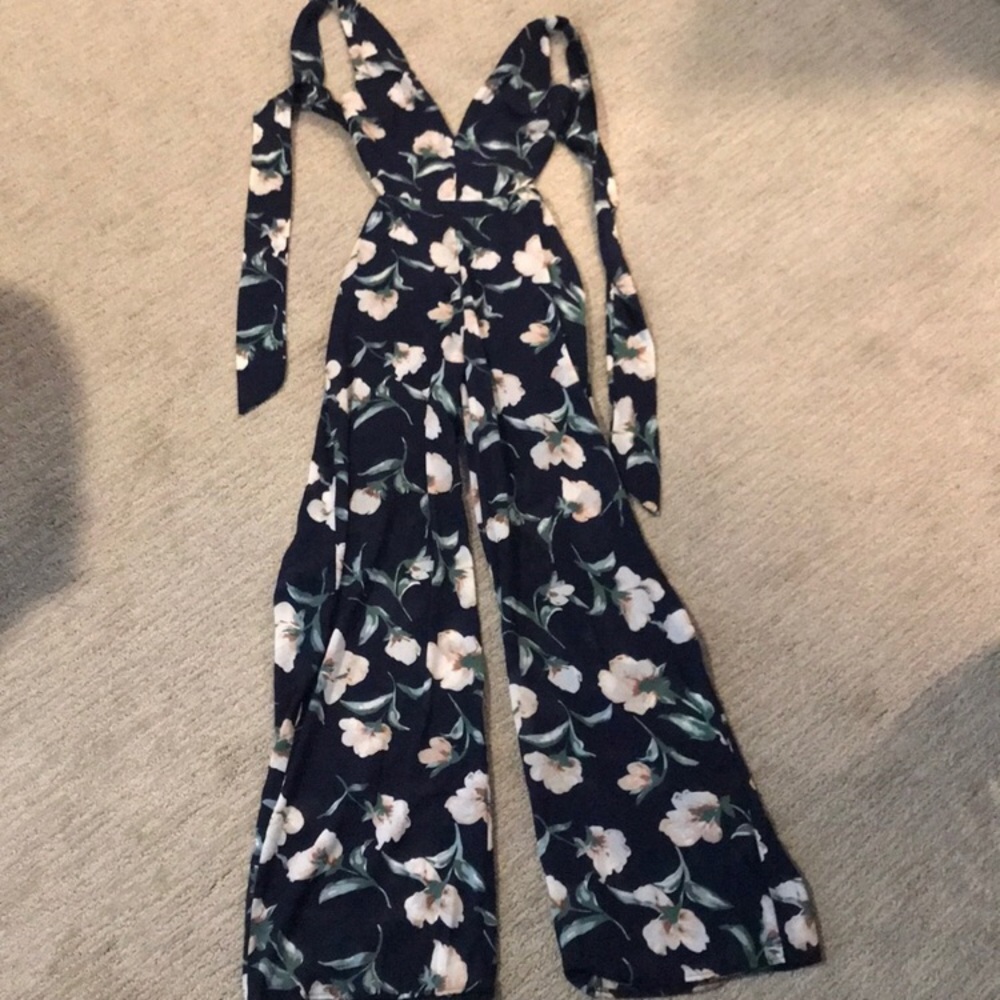 Missguided Floral Jumpsuit